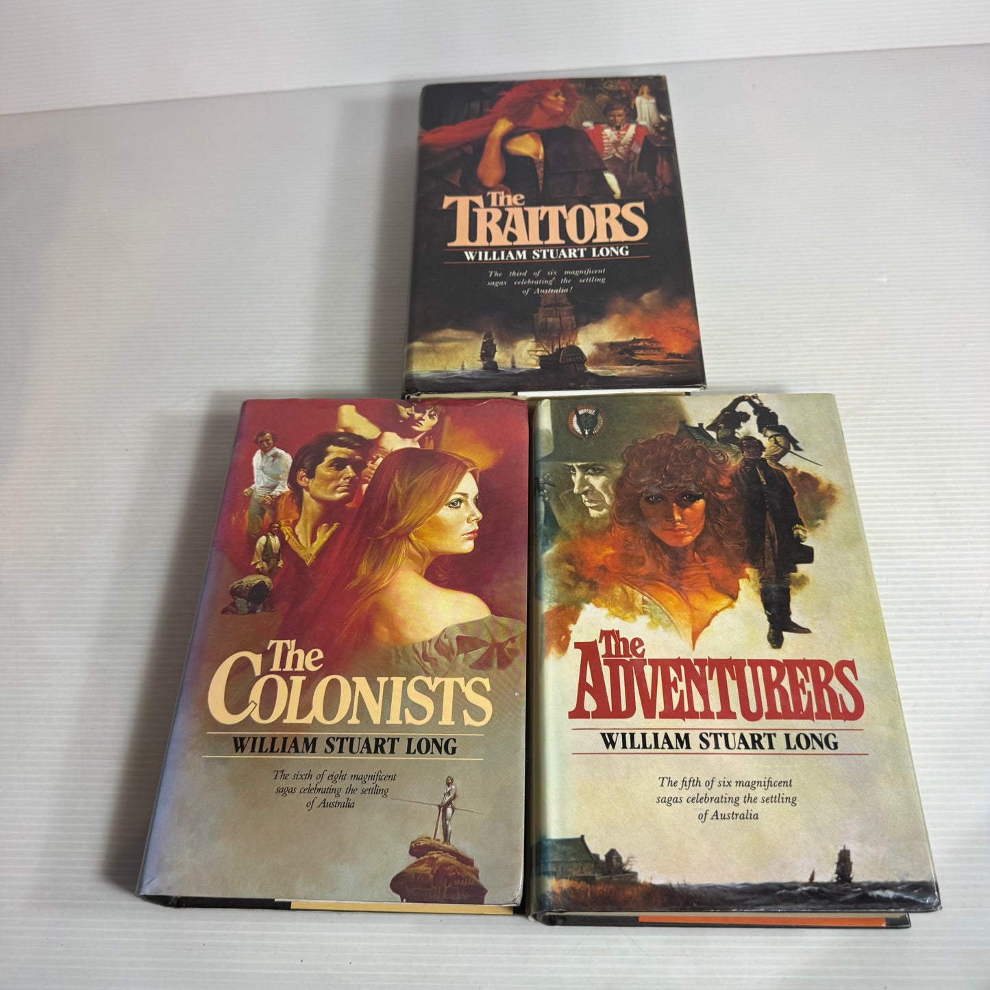 William Stuart Long Vintage Book Bundle x 3 : The Traitors, The Colonists, The Adventures (2829)