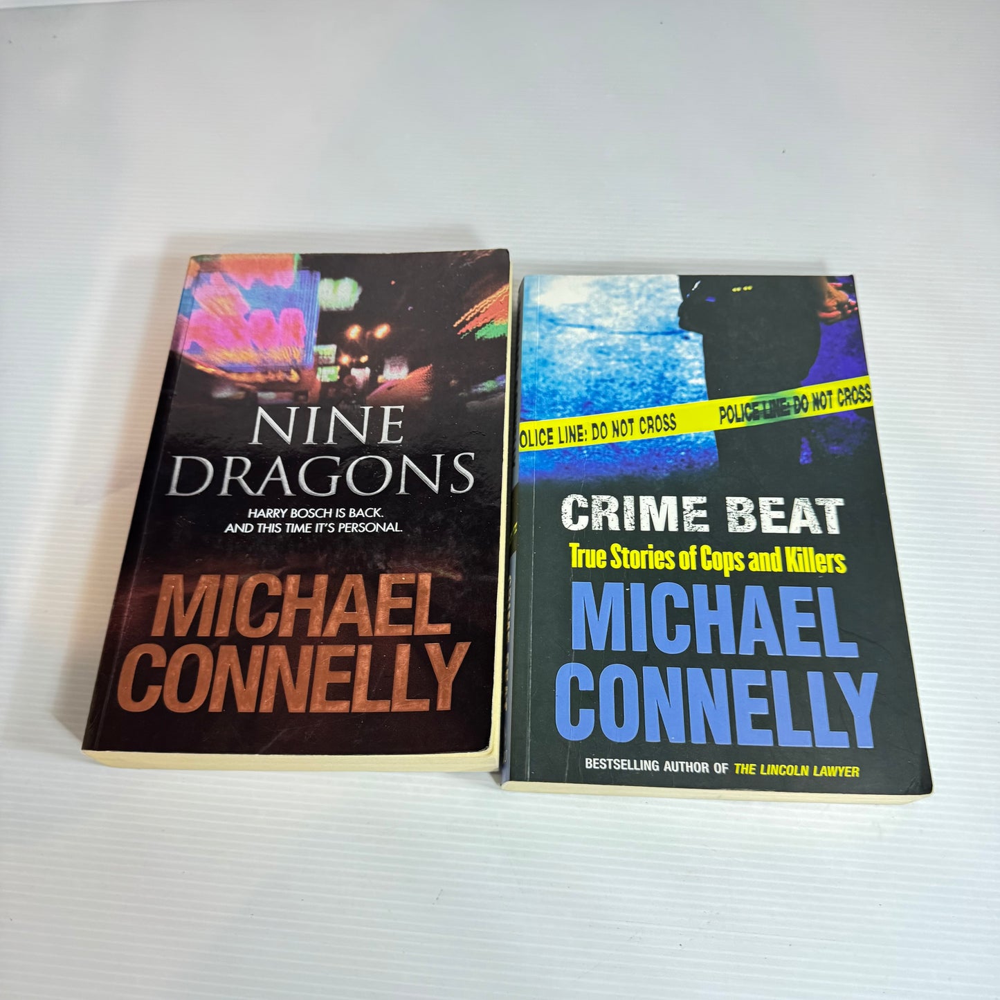 Michael Connelly Book Bundle x 2 : Crime Beat & Nine Dragons (2448)