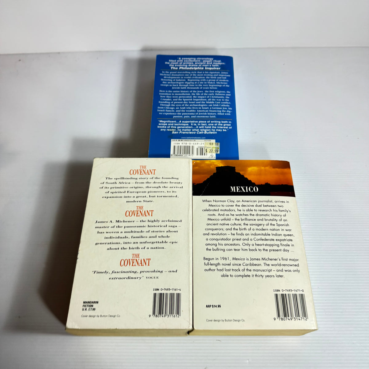 James A. Michener Bundle x 3 : The Source, Mexico, The Covenant (3431)