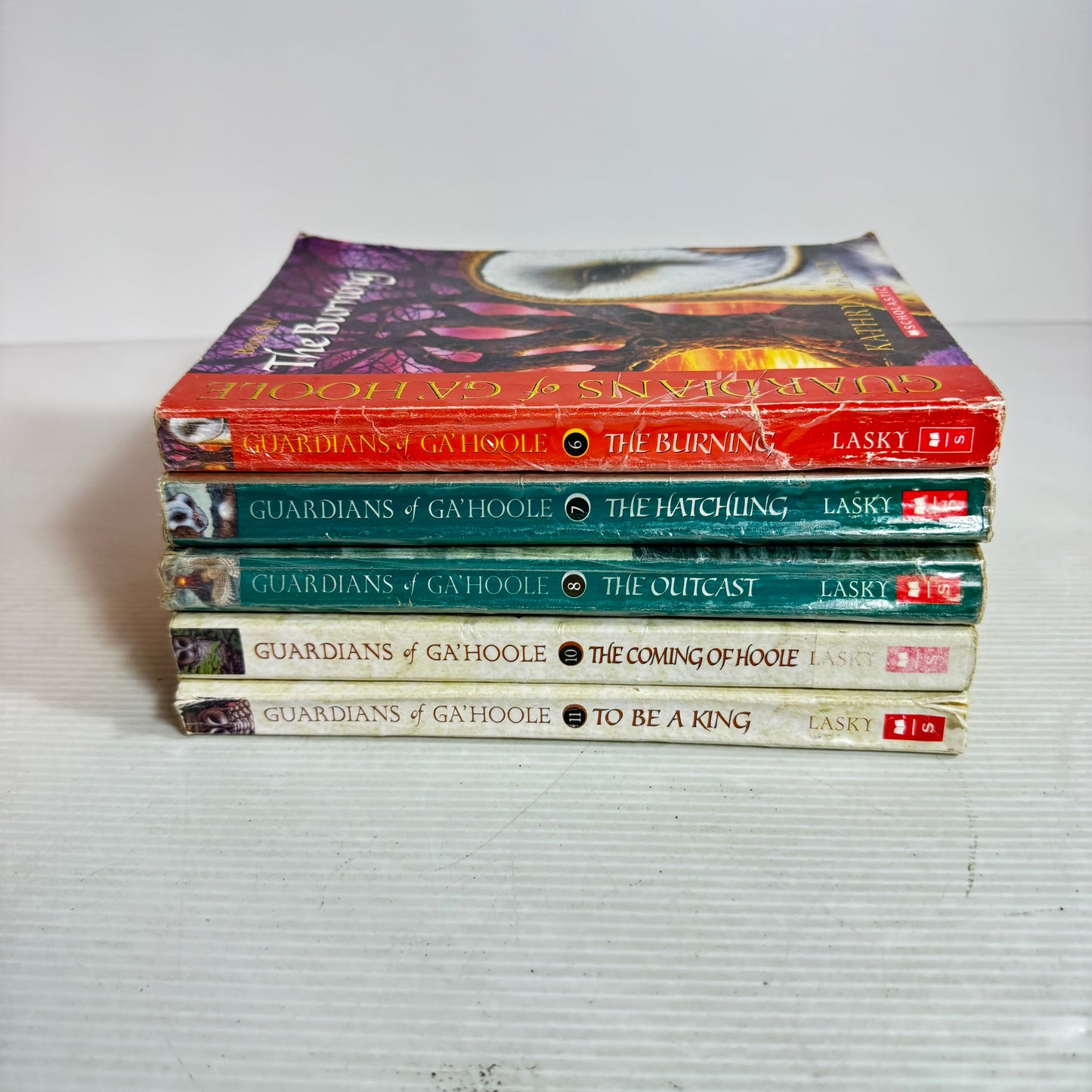 Guardians of Ga' Hoole Book Bundle - Kathryn Lasky x 5 Books : The Burning, The Hatchling, The Outcast, To Be A King, The Coming of Hoole(2875)