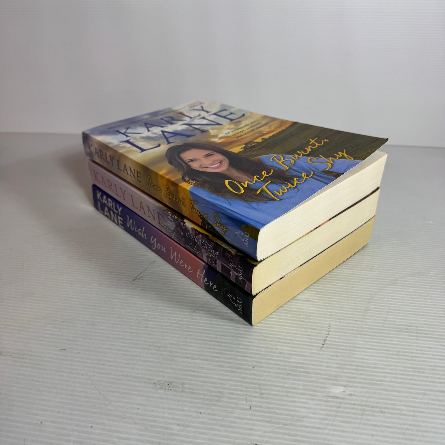 Karly Lane Book Bundle x 3 : Once Burnt, Twice Shy, Something Like This, Wish You Were Here(2893)