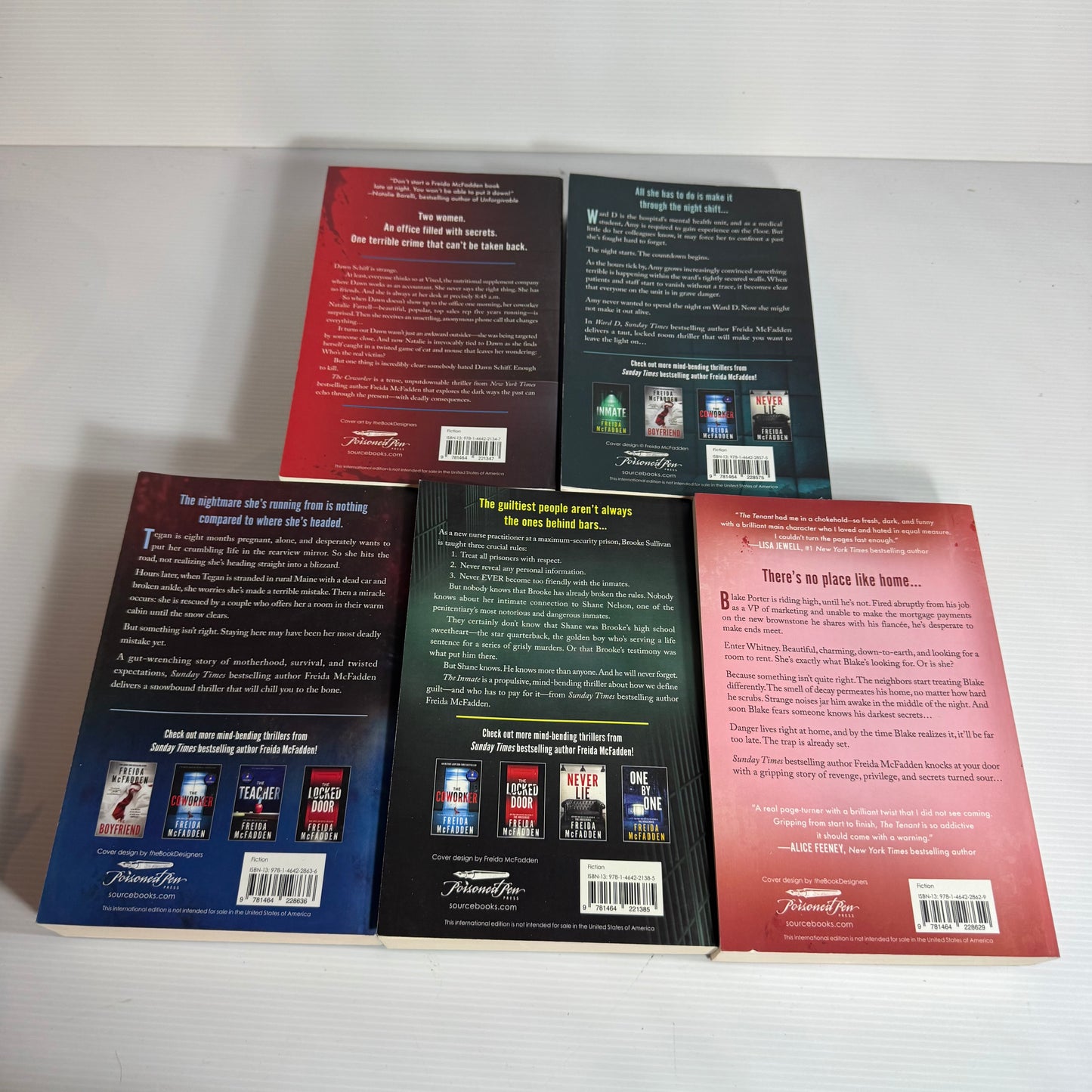 Freida McFadden Thriller Book Bundle x 5 Books (3118)