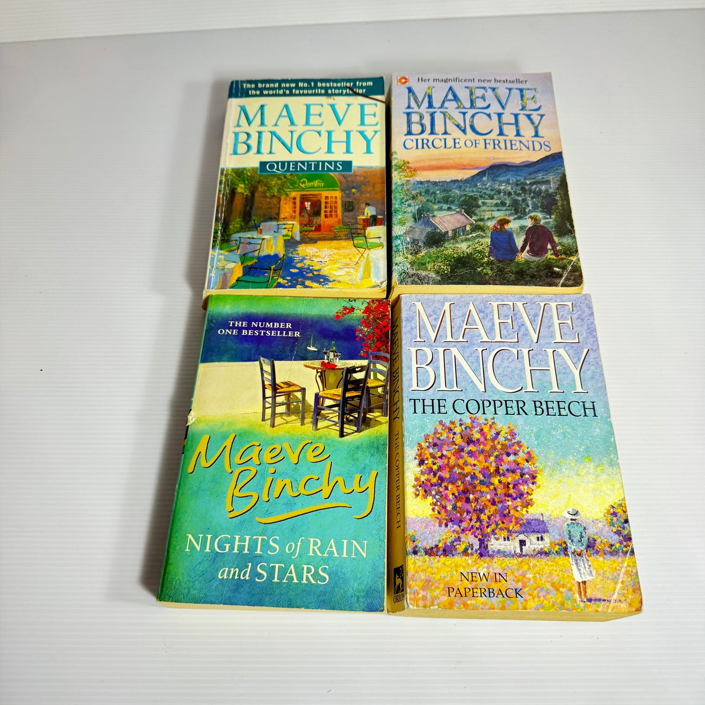 Maeve Binchy Book Bundle x 4 : Circle of Friends, The Copper Beach, Quentins, Nights of Rain and Stars (3084)