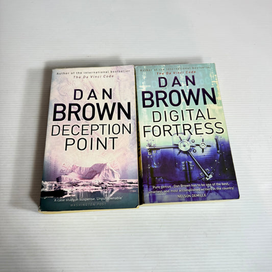 Dan Brown Book Bundle x 2 : Digital Fortress & Deception Point (2475)