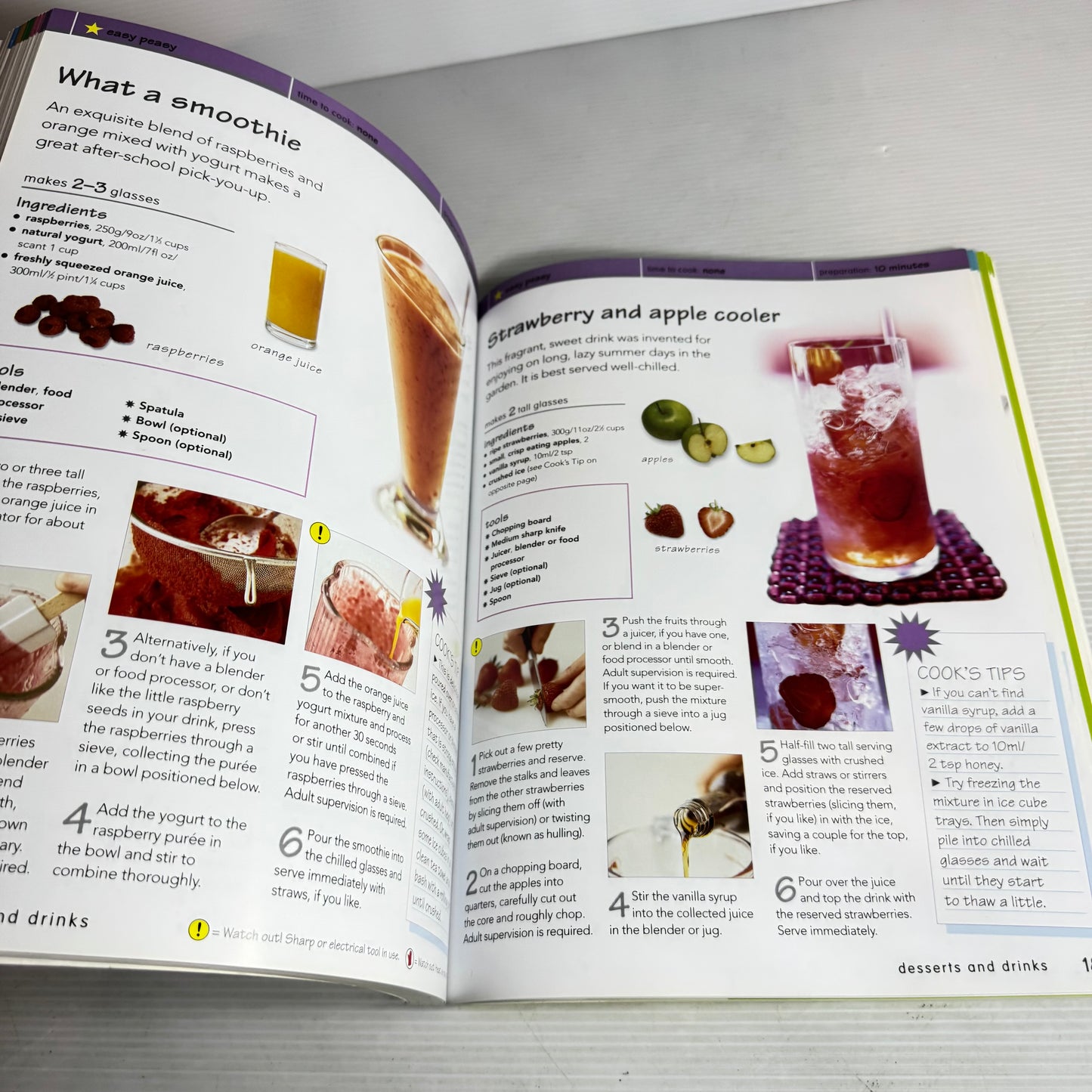 Children's Cookbook Bundle x 2 : The Junior Cook - Step-by-Step & Kid's First Cookbook (2941)