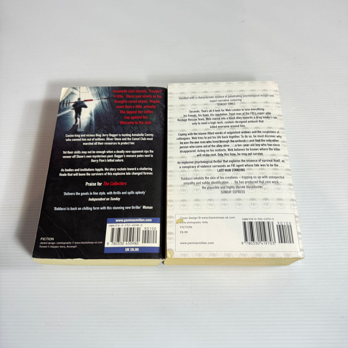 David Baldacci Bundle x 2 : Last Man Standing & Stone Cold (3447)