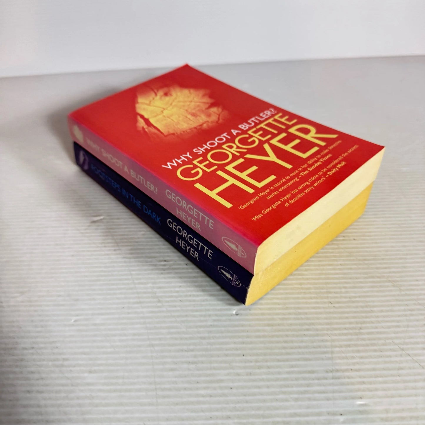 Georgette Heyer Book Bundle x 2 Books : Why Shoot a Butler? & Footsteps In the Dark (2003)