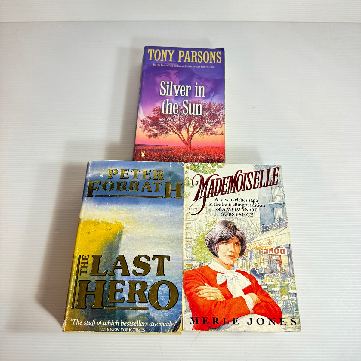 Family Saga Bundle x 3 : Silver in the Sun - Tony Parsons, The Last Hero - Peter Forbath, Mademoiselle - Merle Jones (3377)