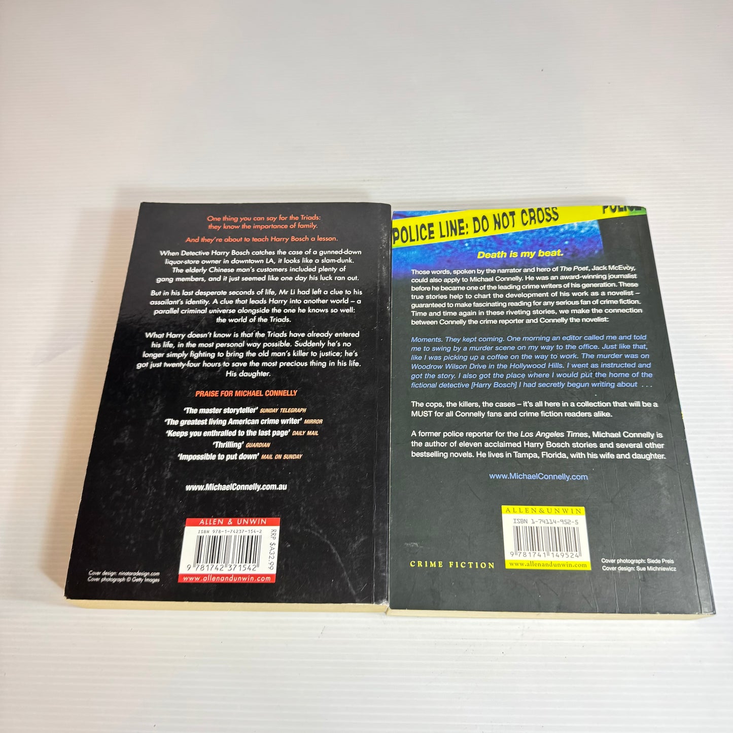 Michael Connelly Book Bundle x 2 : Crime Beat & Nine Dragons (2448)