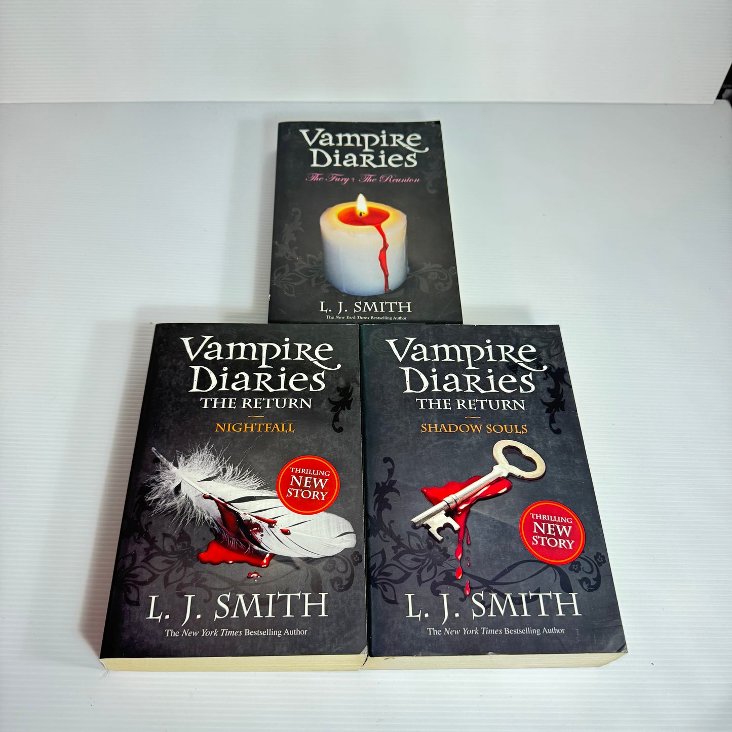 Vampire Diaries by L. J. Smith Book Bundle x 3 Books & 4 Stories : The Fury + The Reunion, Nightfall, Shadow Souls (3082)