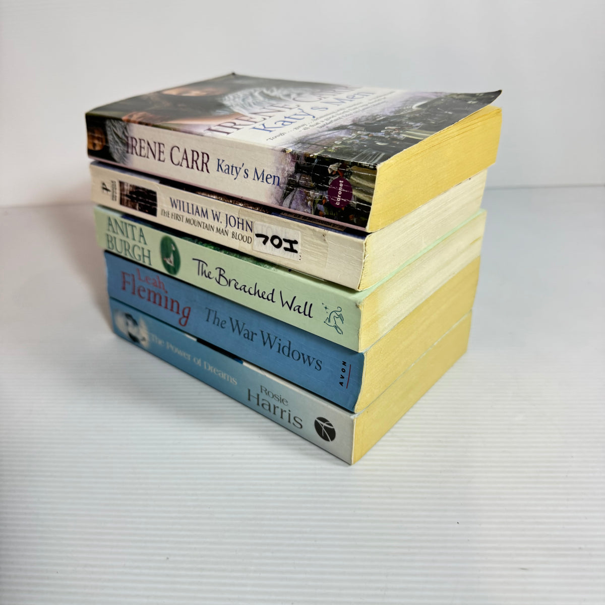 Historical Family Saga Bundle x 5 : The Power of Dreams - Rosie Harris, The War Widows - Leah Fleming, The First Mountain Man Blood On The Divide - William W. Johnstone, Katy's Men - Irene Carr, The Breached Wall - Anita Burgh (3373)