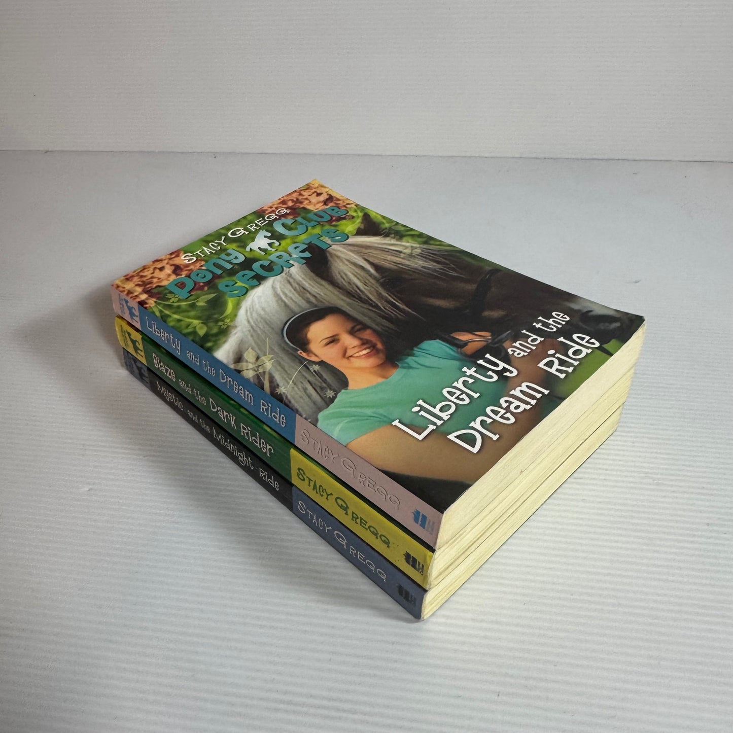 Pony Club Secrets by Stacy Gregg Book Bundle x 3 : Liberty and The Dream Ride, Blaze and the Dark Rider, Mystic and the Midnight Ride(3280)