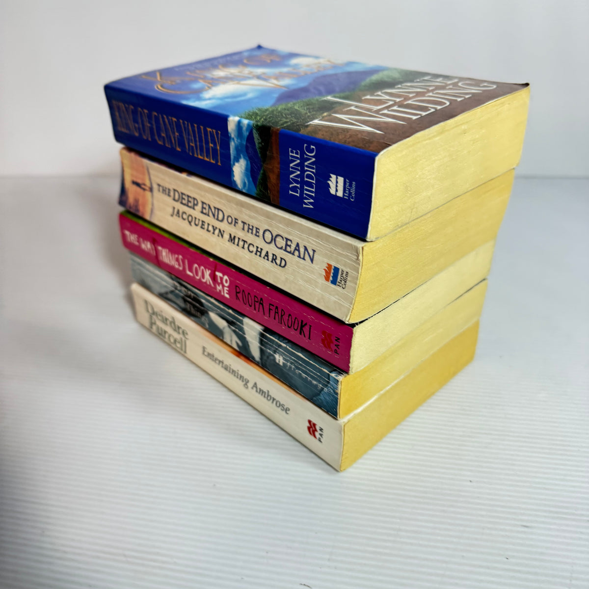 Family Saga Bundle x 5 : The Depp End of The Ocean - Jacquelyn Mitchard, The Way Things Look To Me - Roopa Farooki, King of Cane Valley - Lynne Wilding, Entertaining Ambrose - Deirdre Purcell, The God of Small Things - Arundhati Roy (3372)