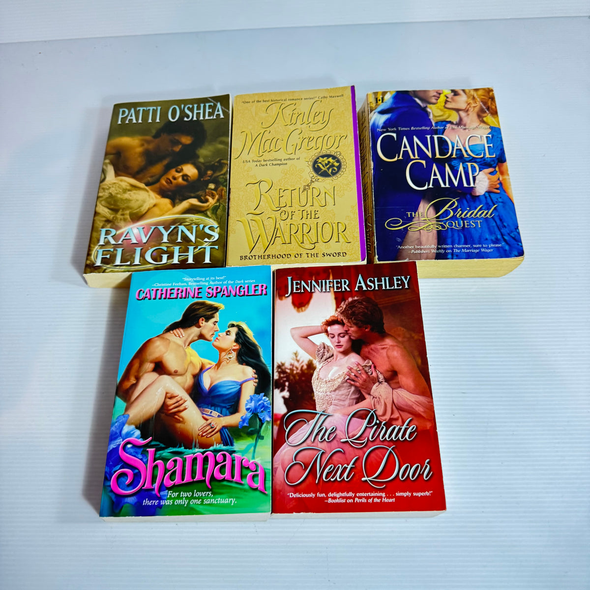 Historical Romance Bundle x 5 : Ravyn's Flight - Patti O'Shea, Return of the Warrior - Kinley MacGregor, The Bridal Quest - Candace Camp, The Private Next Door - Jennifer Ashley, Shamara - Catherine Spangler(3356)
