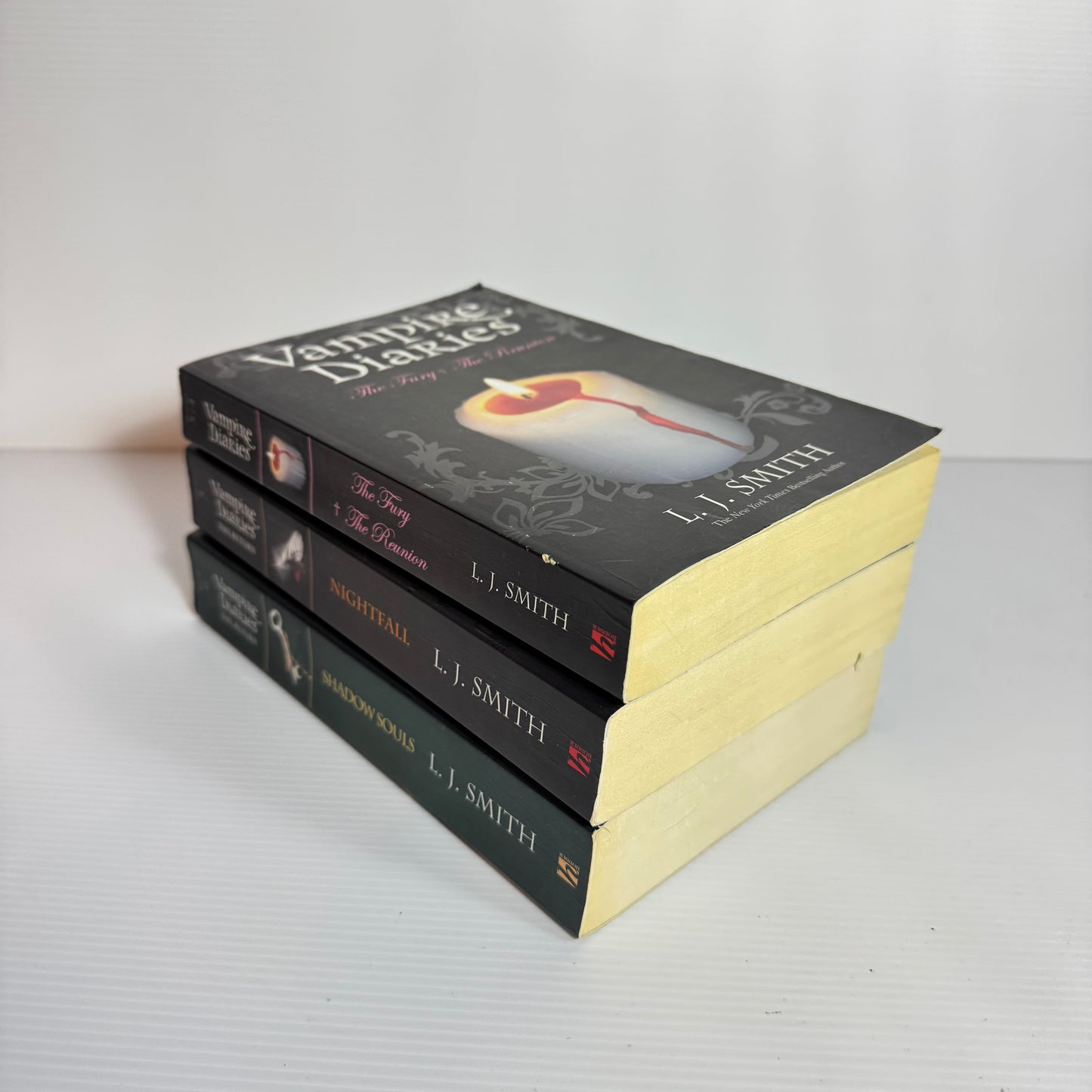 Vampire Diaries by L. J. Smith Book Bundle x 3 Books & 4 Stories : The Fury + The Reunion, Nightfall, Shadow Souls (3082)
