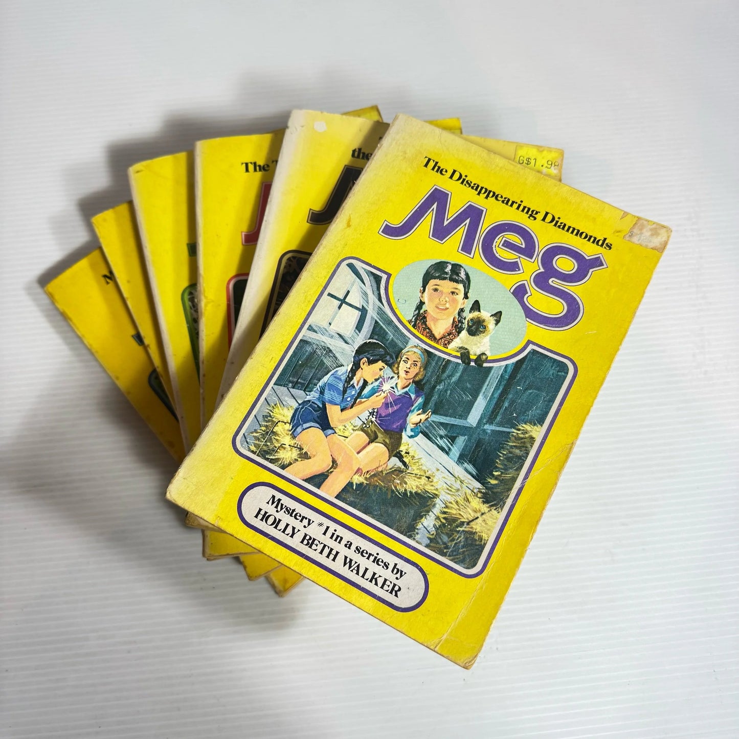 Meg Mystery Book Series, Complete 1-6 - Holly Beth Walker (Vintage 1968)  (2321)