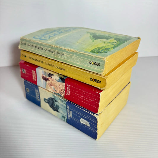 Catherine Cookson Vintage Book Bundle x 4 Books : The Mallen Litter, Feathers in the Fire, The Parson's Daughter, A  (2238)