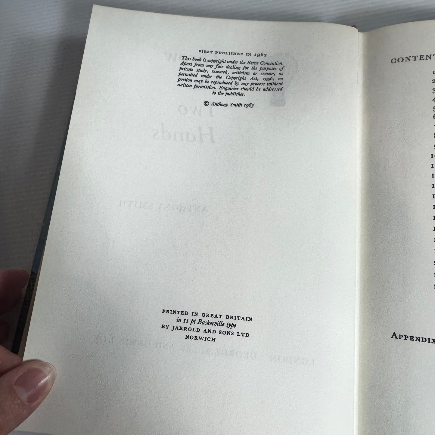 Throw Out Two Hands - Anthony Smith (Vintage 1963 First Edition)