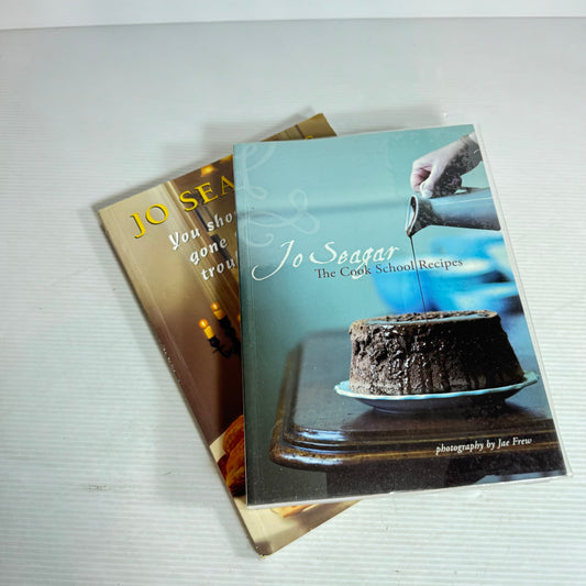 Jo Seagar Cookbook Bundle x 2 : The Cook School Recipes & You Shouldn't Have Gone to So Much Trouble, Darling (Vintage 1977)(2926)
