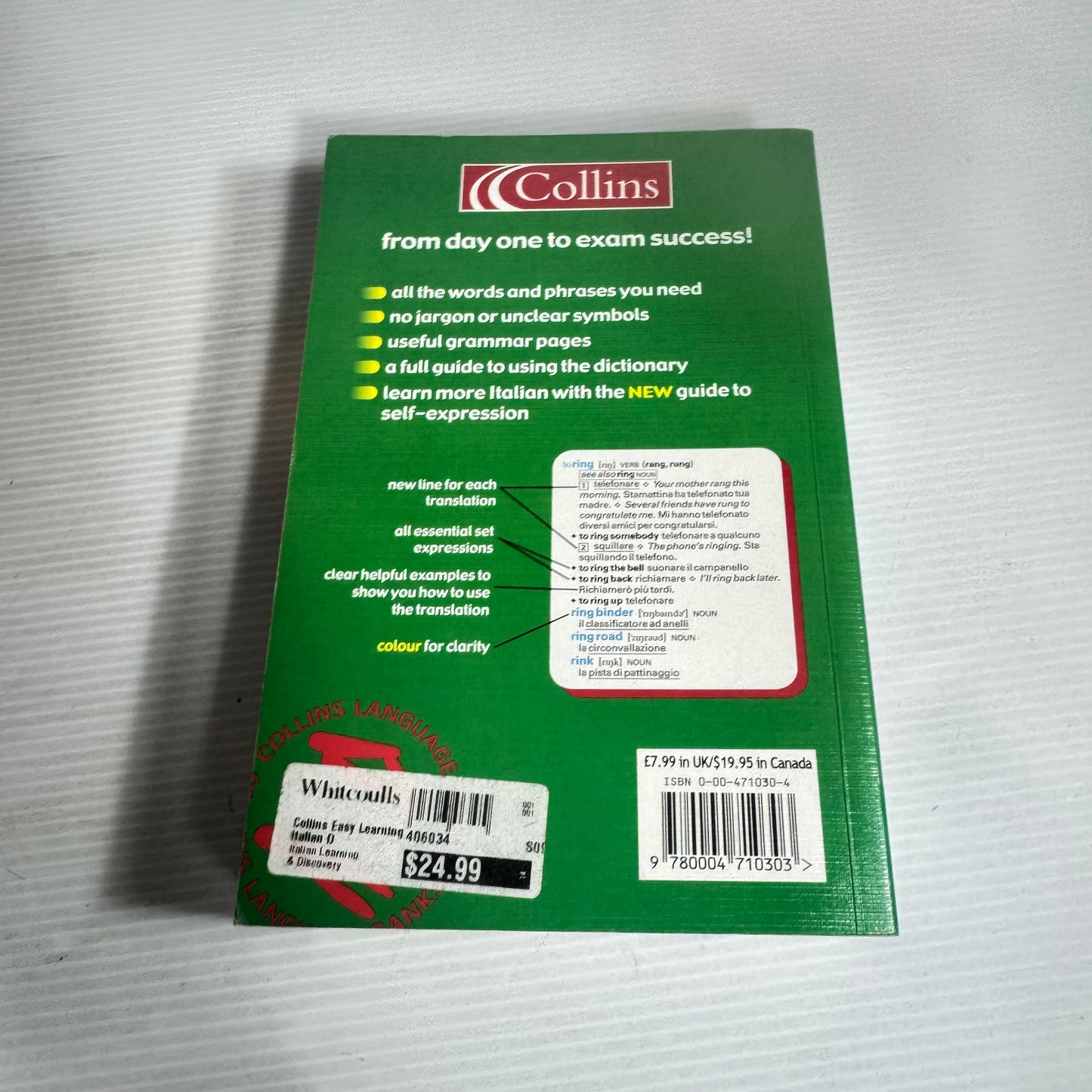 Collins Easy Learning Italian Dictionary Second Chance Books collins-easy-learning-italian-dictionary-second-chance-books