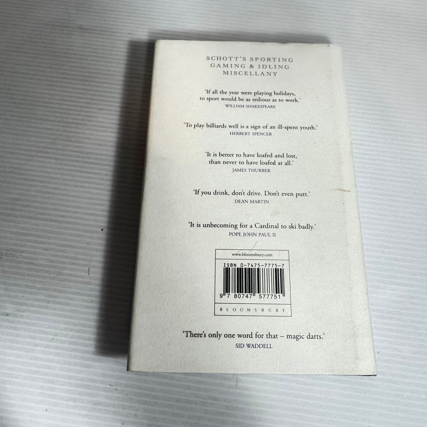 Schott's Sporting Gaming & Idling Miscellany - Ben Schott