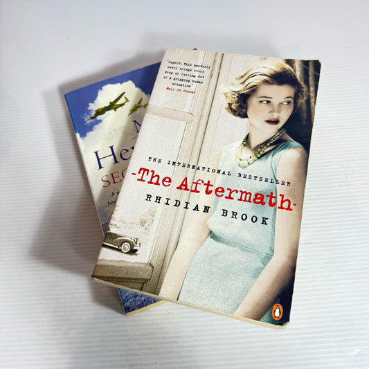 Historical War Themed Book Bundle x 2  : The Aftermath - Rhidian Brook & Second Sight - Meg Henderson (2353)