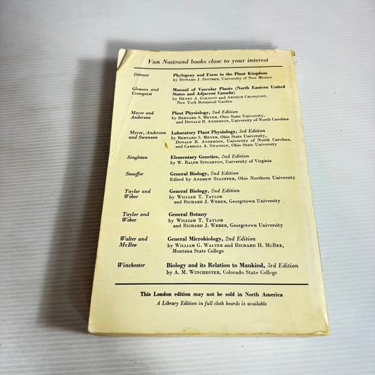 Introduction To Plant Physiology - Van Nostrand (Vintage 1968)