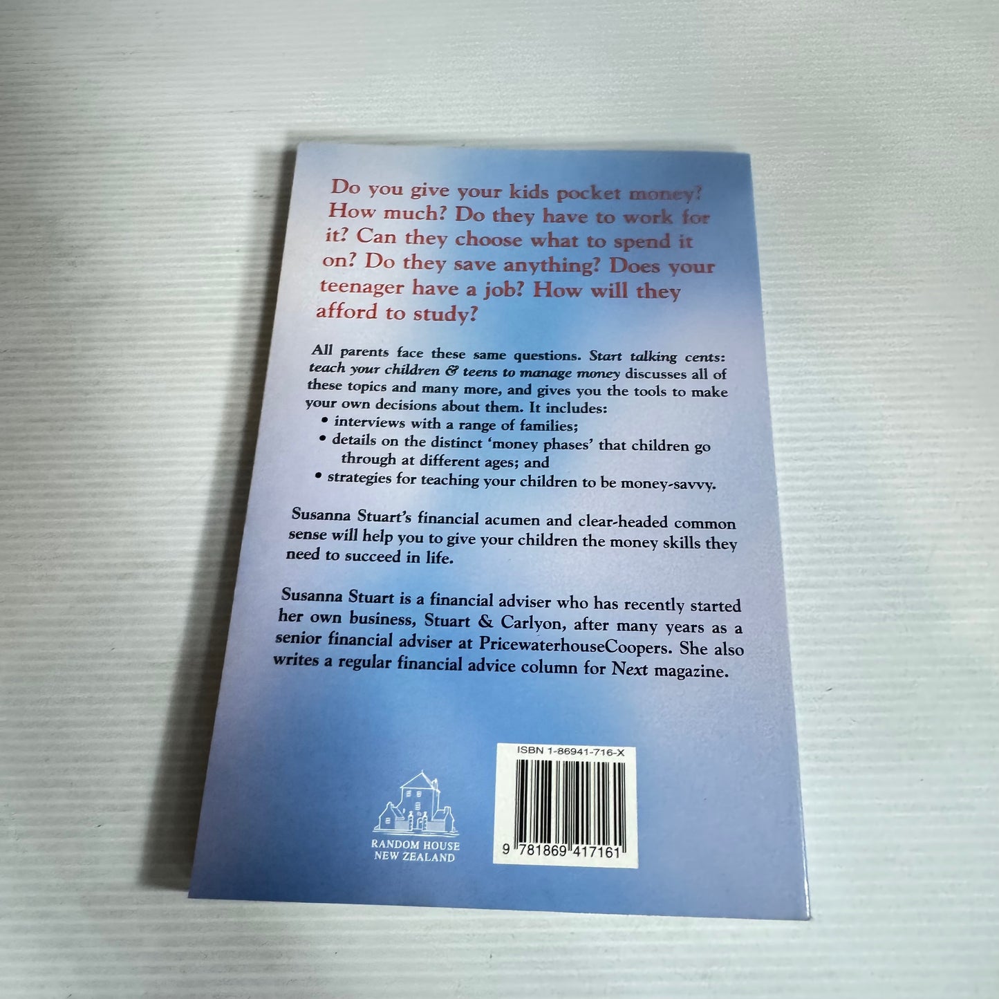 Start Talking Cents : Teach Your Children & Teens to Manage Money - Susanna Stuart