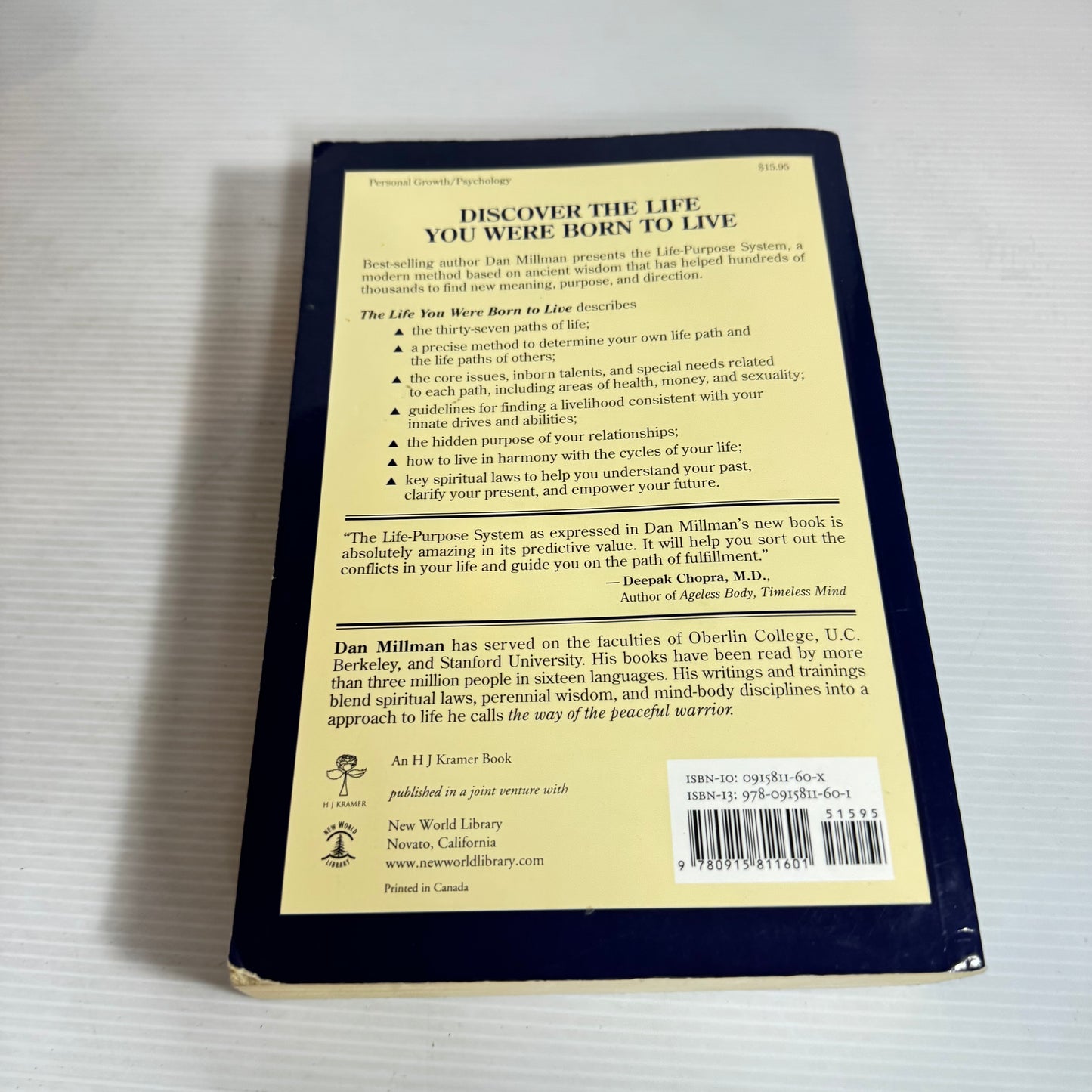 The Life You Were Born To Live : A Guide to Finding Your Life Purpose - Dan Millman