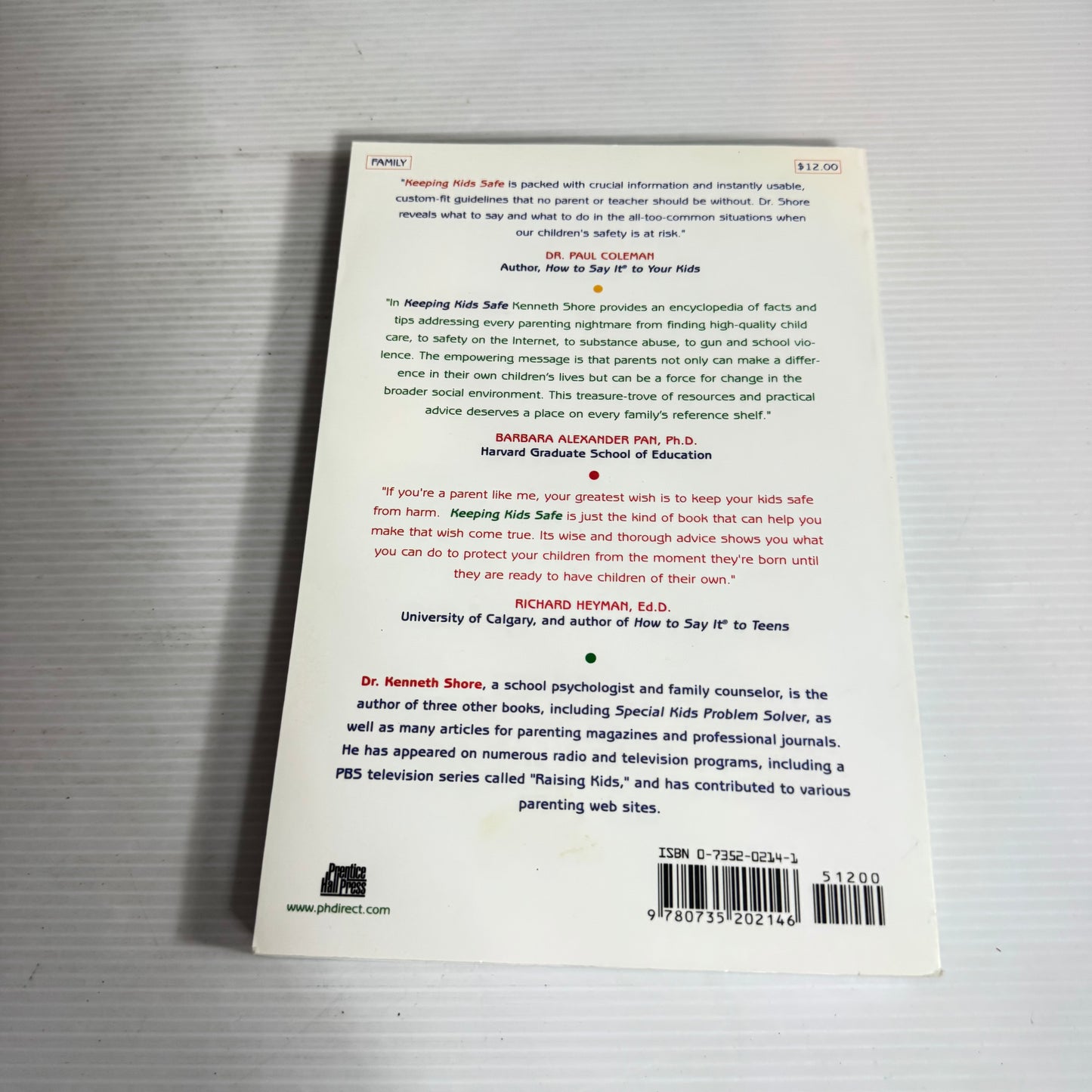 Keeping Kids Safe - Dr Kenneth Shore (2001)