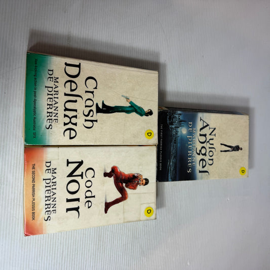 Marianne De Pierres Parnish Plessis Book Bundle Books 1, 2 & 3 : Nylon Angel, Code Noir, Crash Deluxe (2974)
