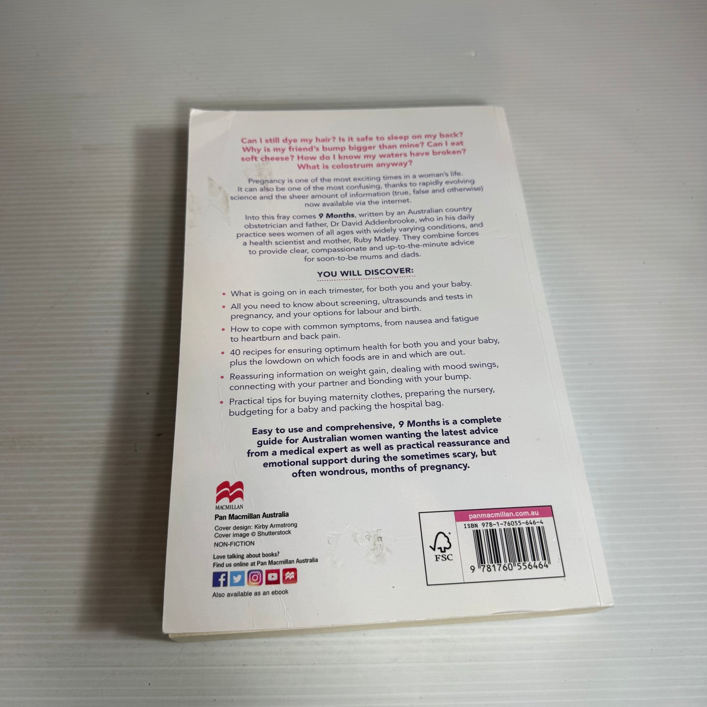9 Months : The Essential Australian Guide To Pregnancy - Dr David Addenbrooke & Ruby Matley