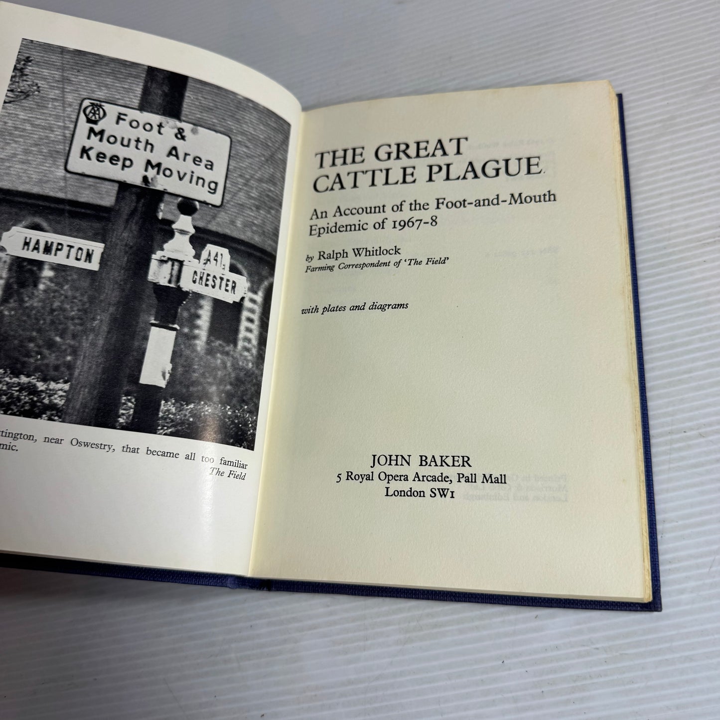 The Great Cattle Plague - Ralph Whitlock (Vintage 1968 First Edition)