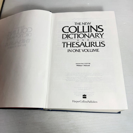 The Collins Dictionary And Thesaurus (In One Volume)