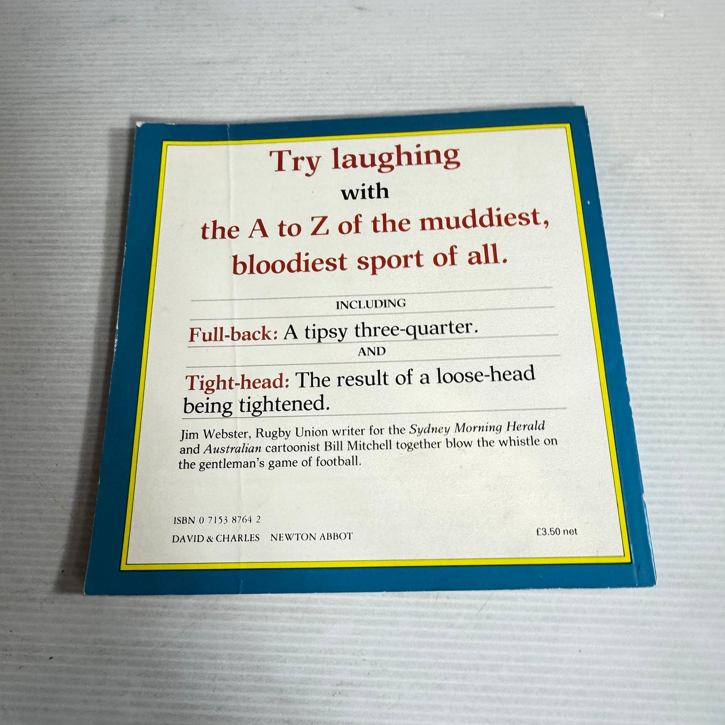 The Rugby Dictionary - By Jim Webster & Illustrated by Bill Mitchell (Vintage 1985)