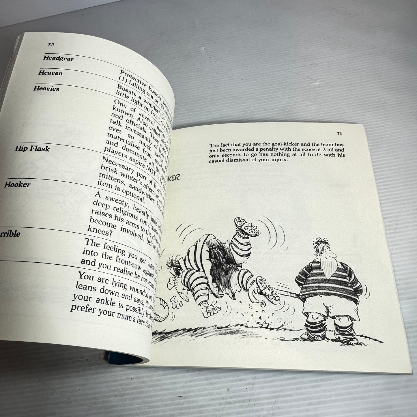 The Rugby Dictionary - By Jim Webster & Illustrated by Bill Mitchell (Vintage 1985)