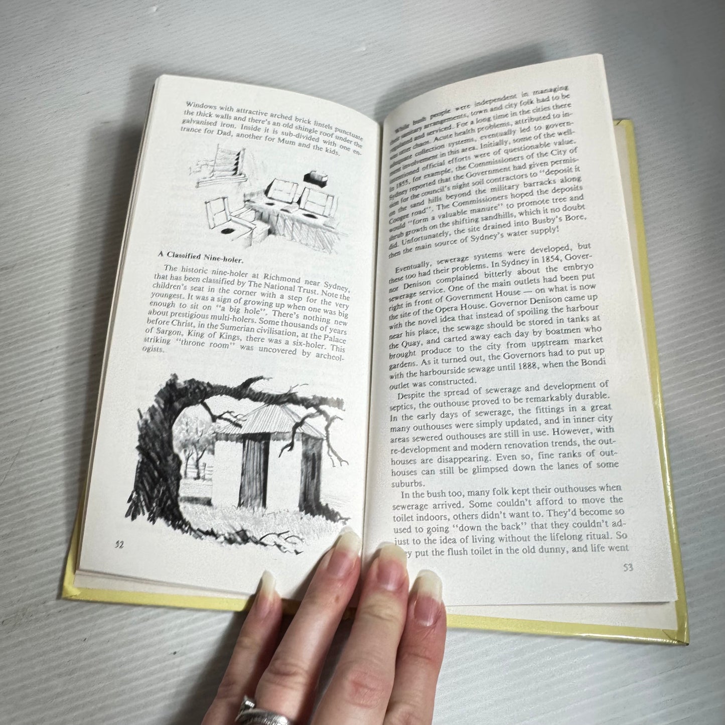 Down The Back : The Era of the Outhouse - Fred Hillier with Drawings by Ronald Revitt (Vintage 1988)
