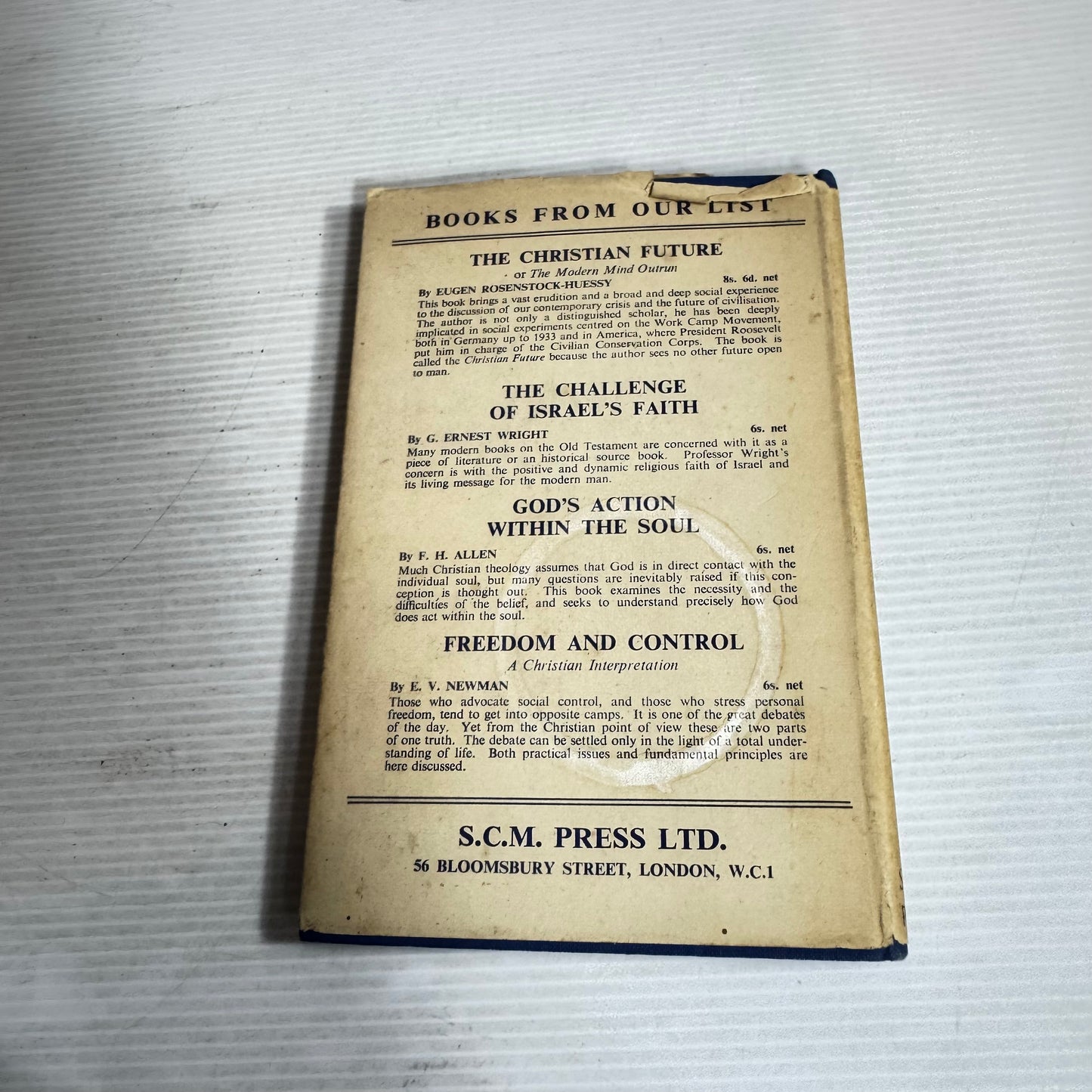 Paul's Epistle To The Romans - E. F. Scott D.D. (Vintage 1947)