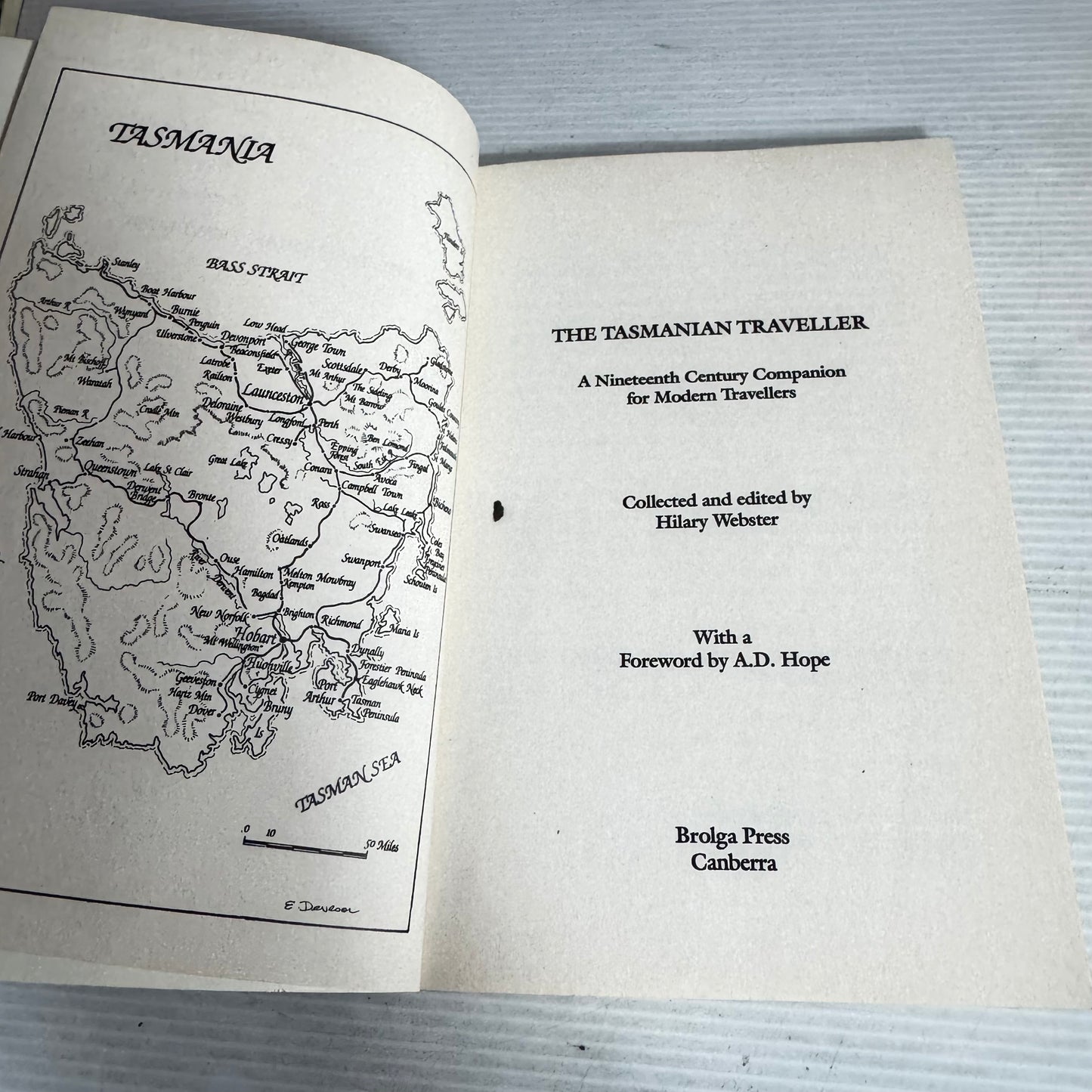 The Tasmanian Traveller : A Nineteenth Century Companion For Modern Travellers (Vintage 1988)
