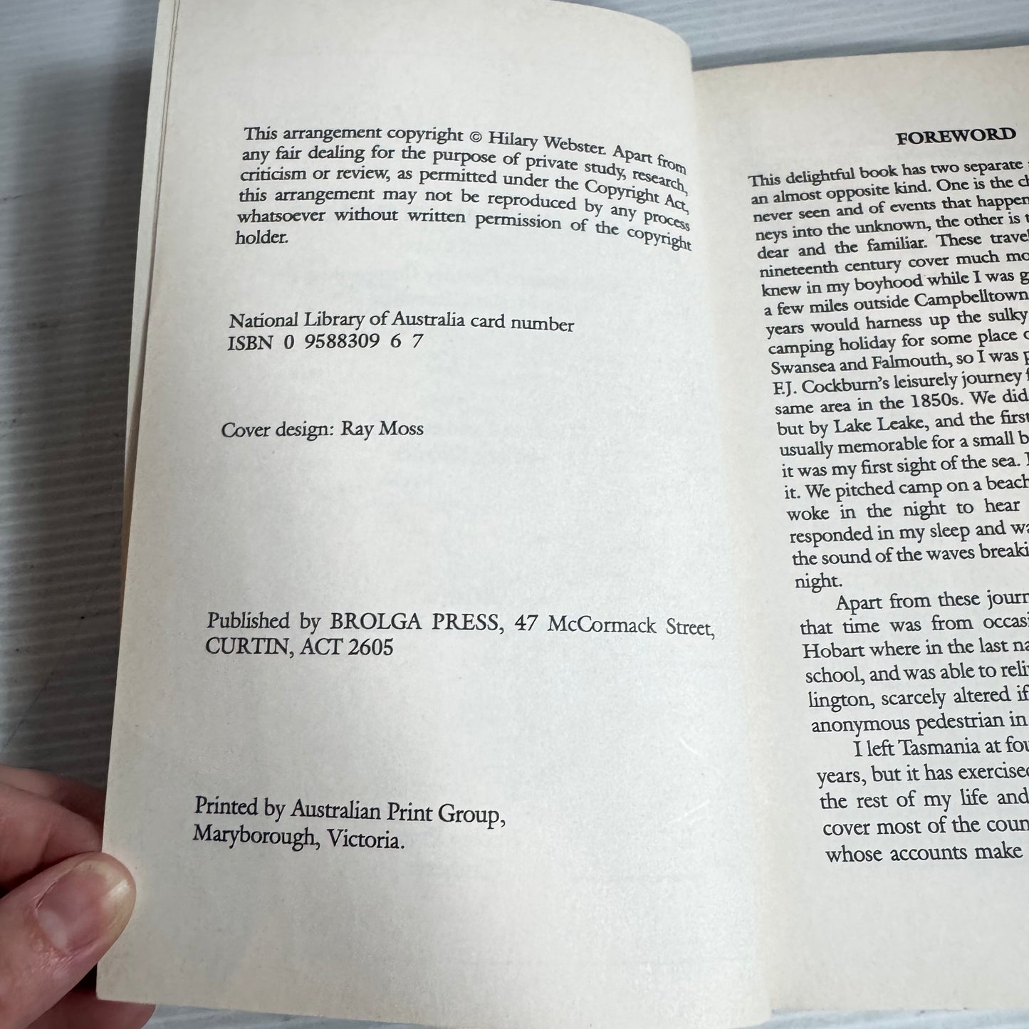 The Tasmanian Traveller : A Nineteenth Century Companion For Modern Travellers (Vintage 1988)