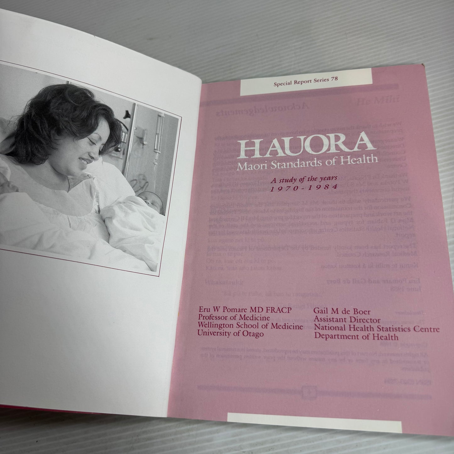 Hauora Maori Standards of Health : A Study of the Years 1970 - 1984
