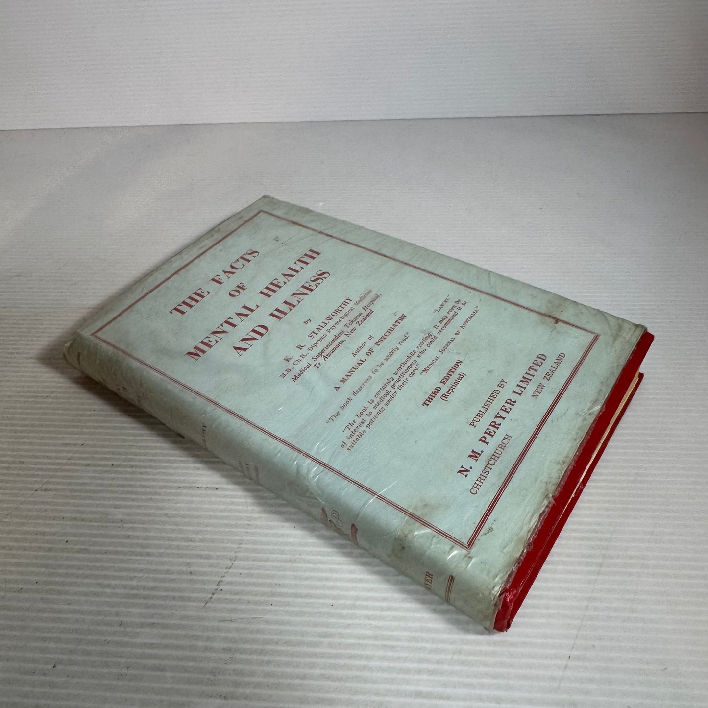 The Facts Of Mental Health And Illness 3rd Ed. - K. R. Stallworthy (Vintage 1963)