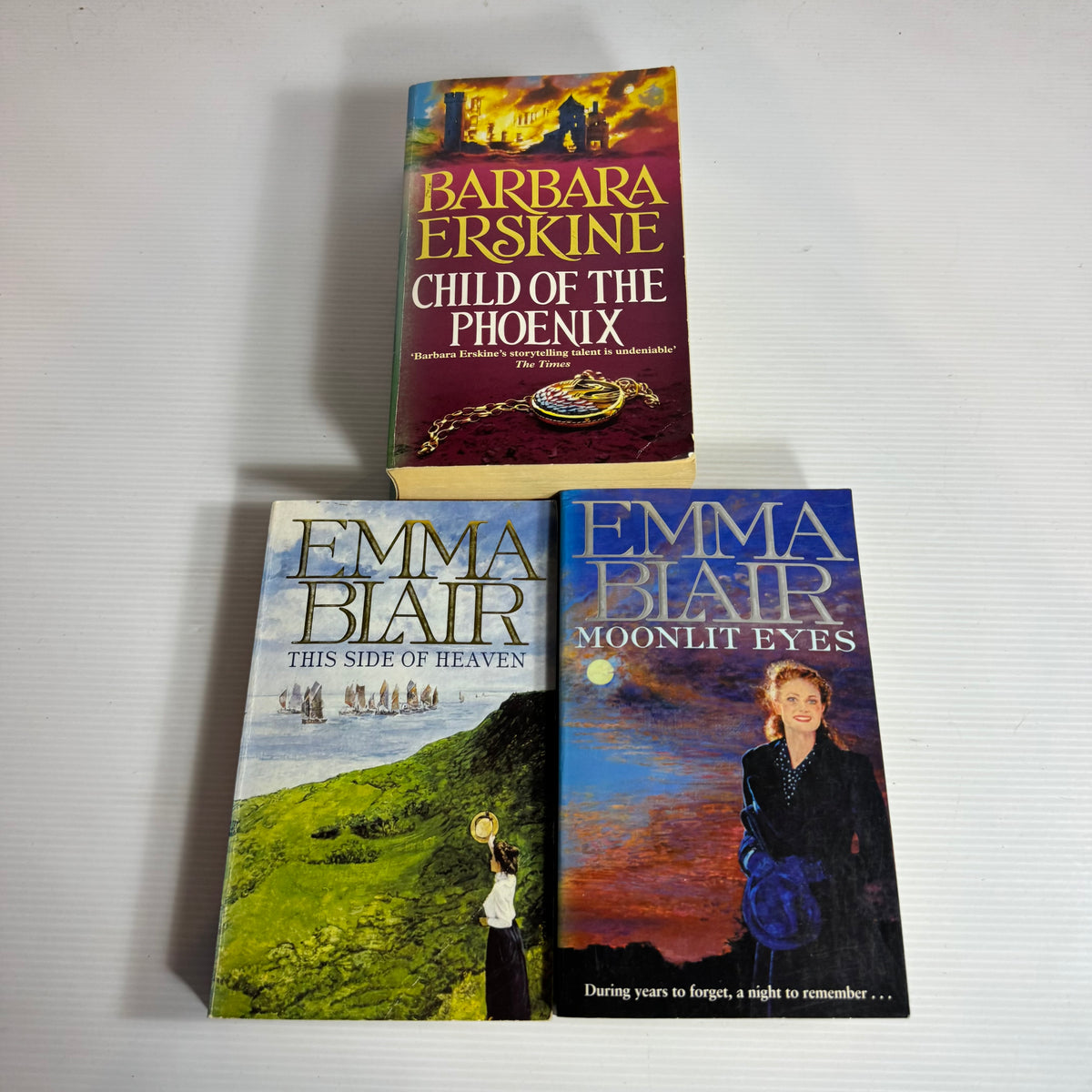 Barbara Erskine Bundle x 3 : Child of the Phoenix, This Side of Heaven, Moonlit Eyes (3453)