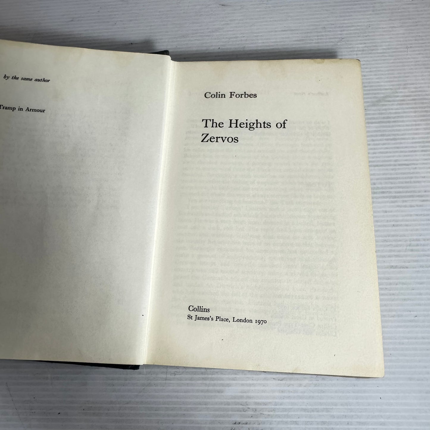 The Heights of Zervos - Colin Forbes (Vintage 1970)