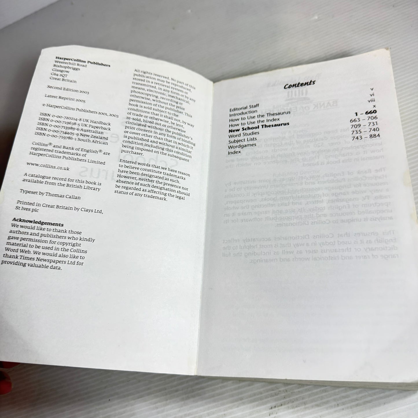 Collins New Zealand School Thesaurus