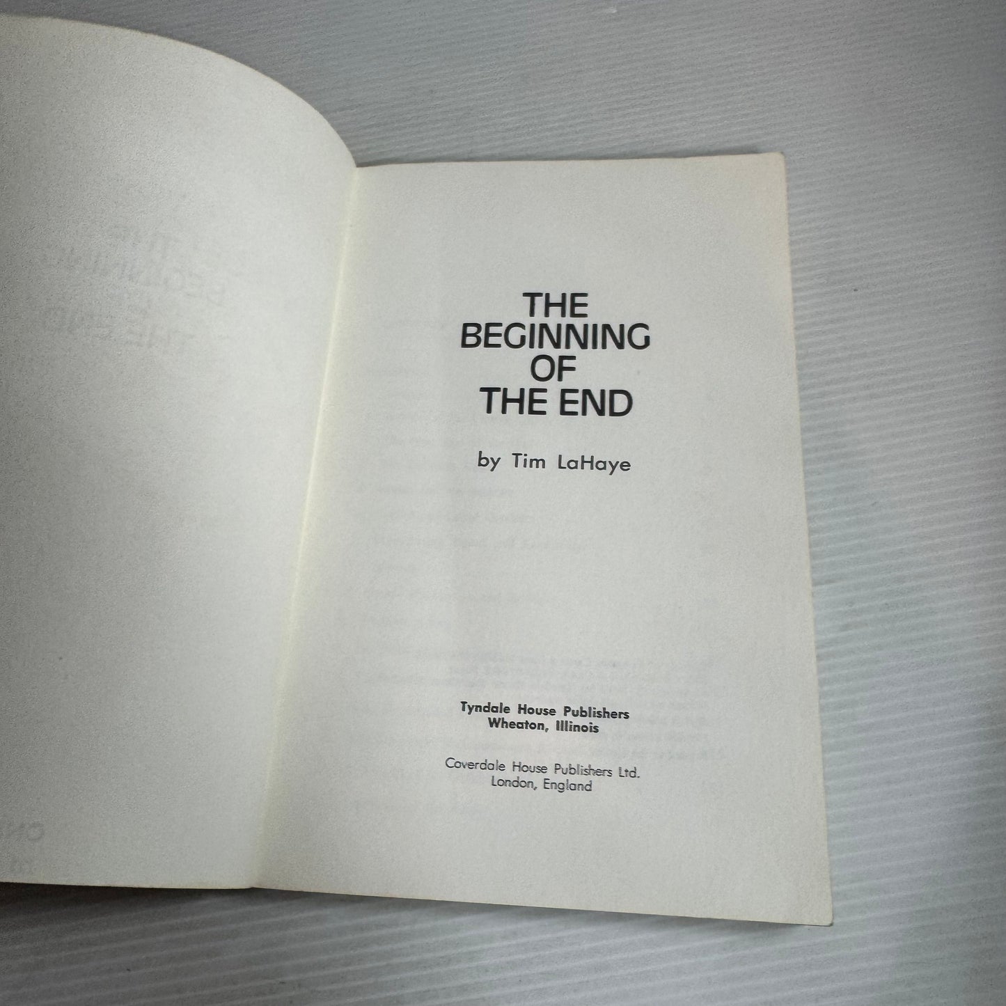 The Beginning of The End - Tim Lahaye (Vintage 1974)
