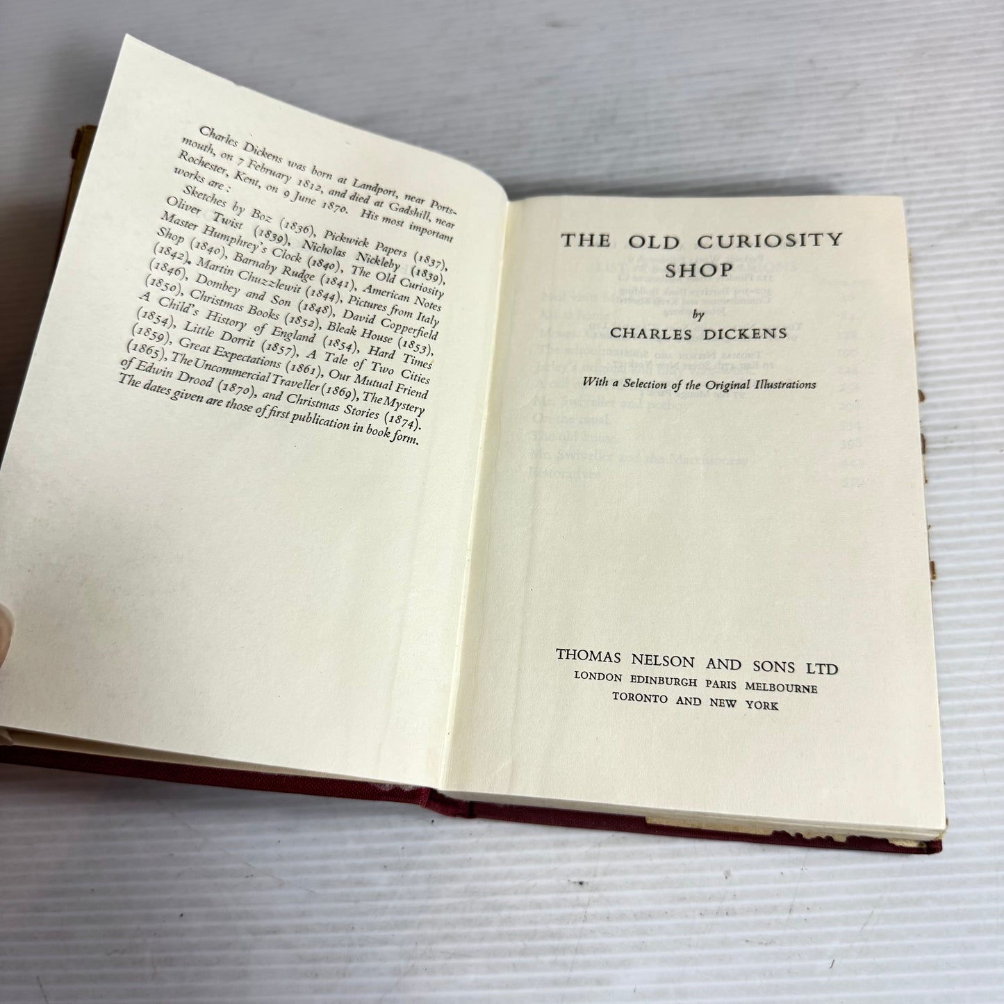 The Old Curiosity Shop - Charles Dickens (Vintage c1940)