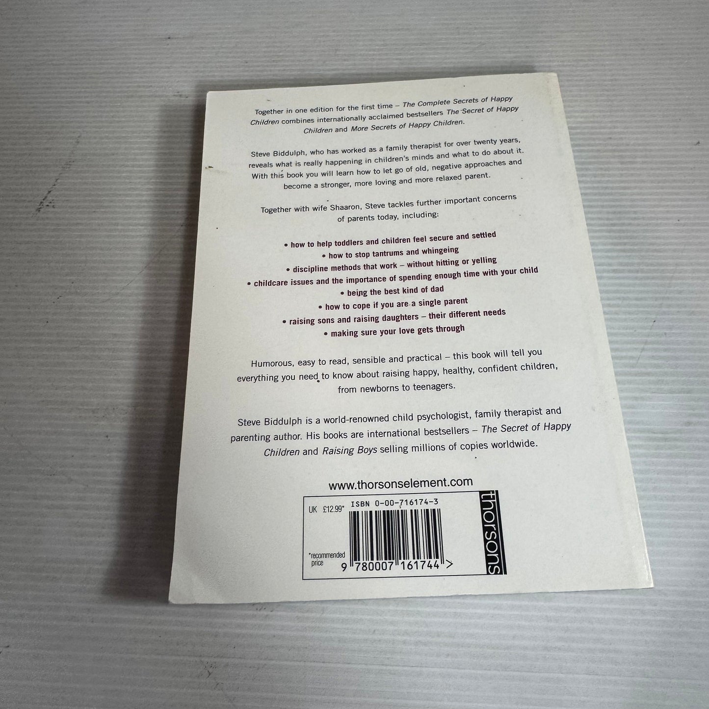 The Complete Secrets of Happy Children - Steve Biddulph and Shaaron Biddulph