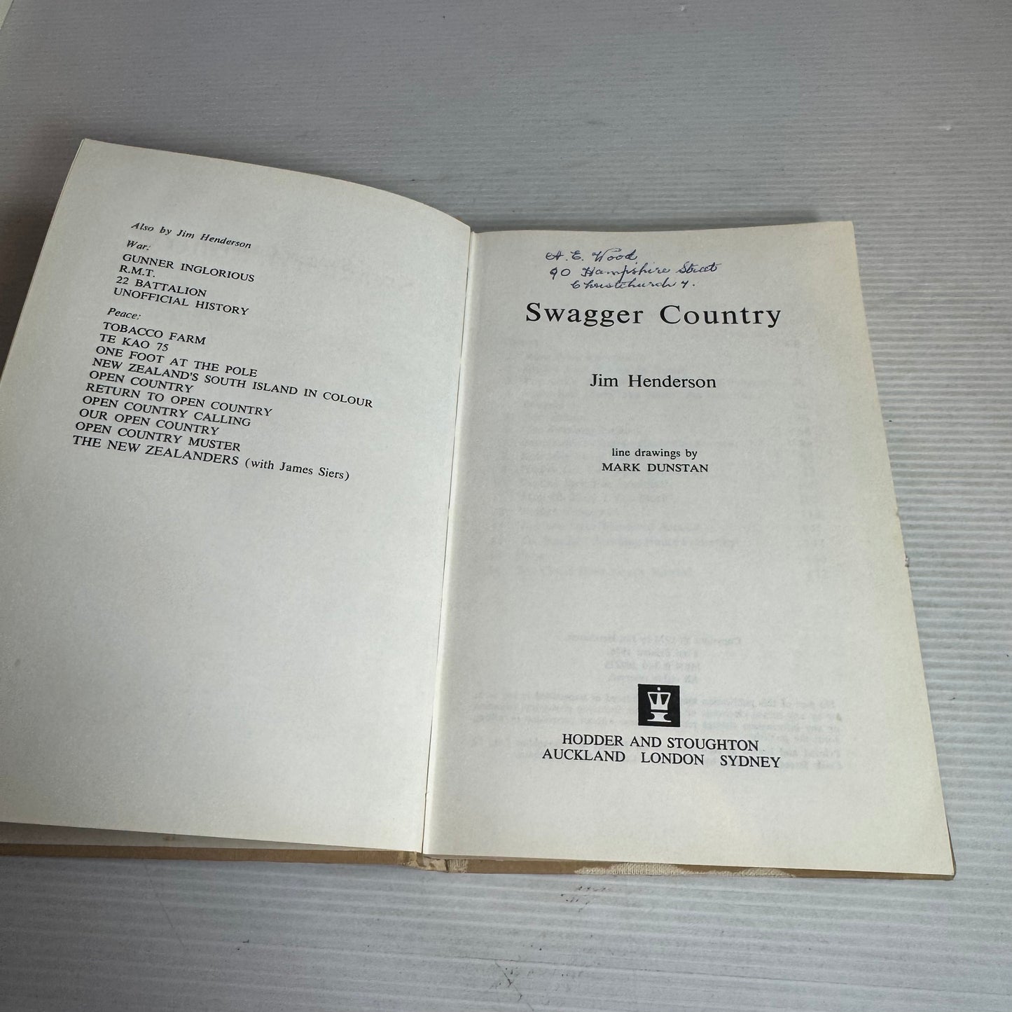 Swagger Country - Jim Henderson (Drawings by Mark Dunstan) (Vintage 1976)