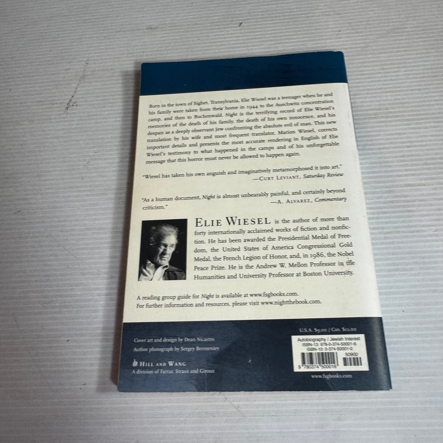 Night - Elie Wiesel (Winner of the Nobel Peace Prize)